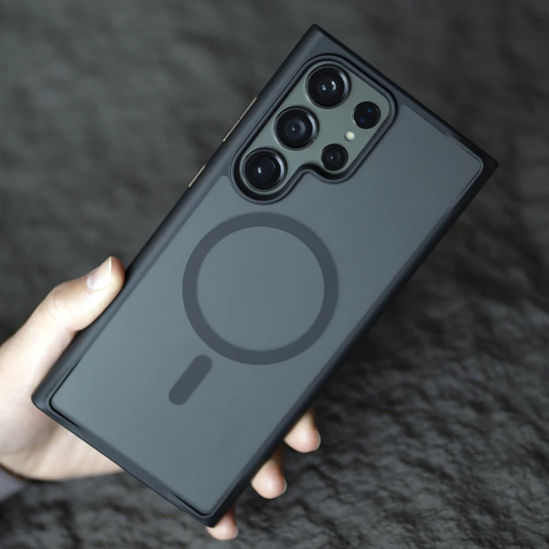 Samsung Galaxy S25 S24 S23 S22 Ultra Plus S20 S21 FE Magsafe Manyetik Buzlu Kapak