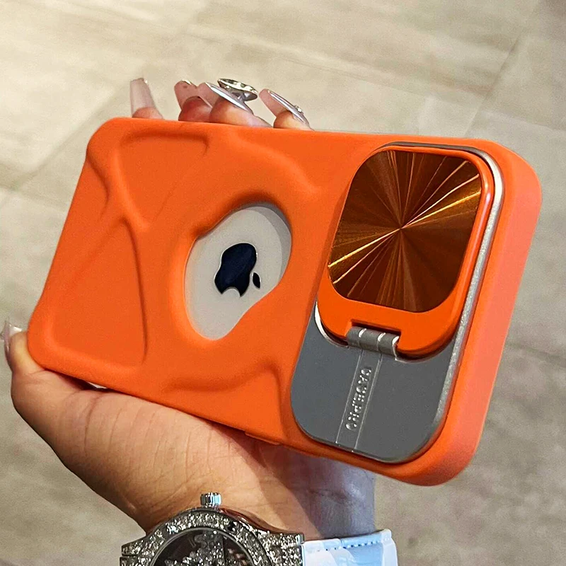 İPhone 16 15 13 11 14 12 Pro Max 15 Plus Magsafe Silikon Yumuşak Görünmez Stand Kapağı