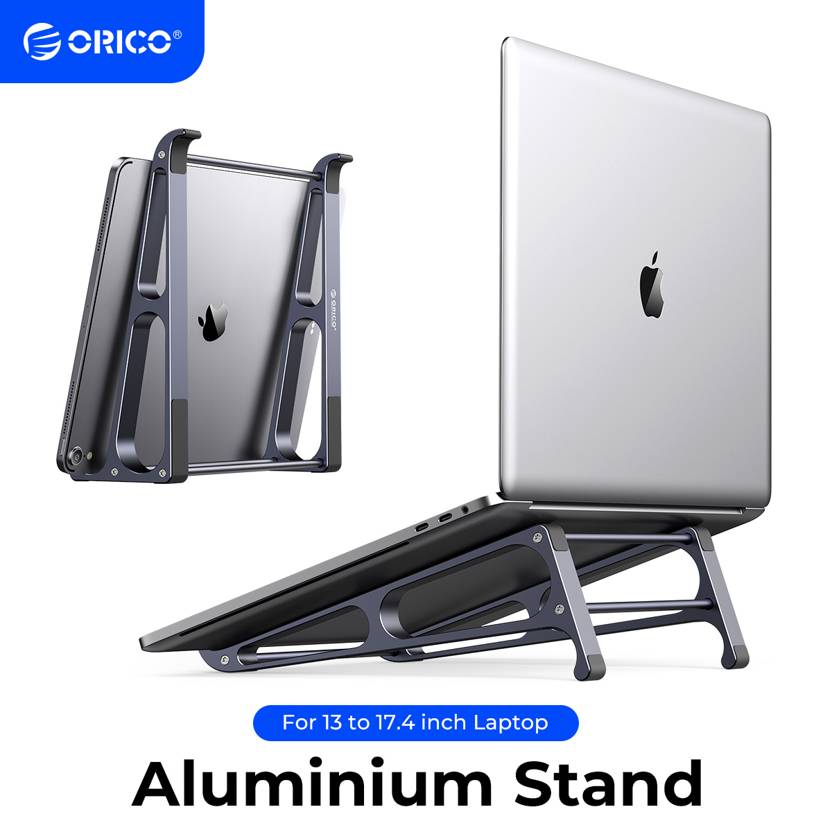 ORICO Dizüstü Bilgisayar Dikey Stand Alüminyum Fordable Tablet Tutucu 2-1 arada Stand Desteği 10-17.4 inç PC MacBook Stand