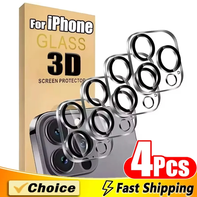 4pcs lens koruyucu cam için iPhone 16 14 13 12 11 15 PRO Max Geri Kamera Koruyucu Cam Film İPhone 13 Mini 15 16 Plus
