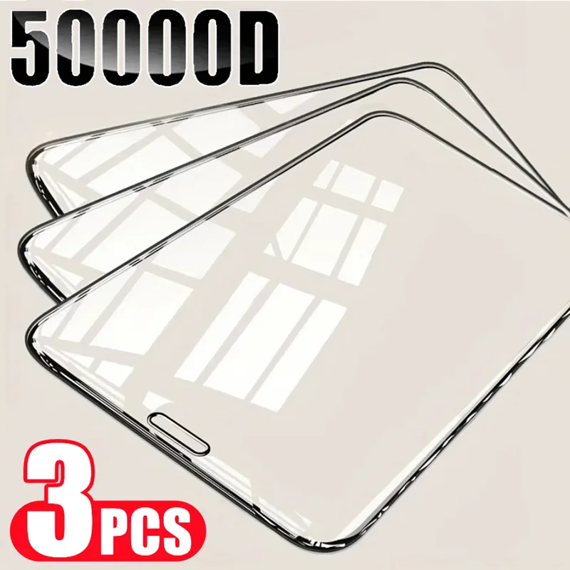 3pcs 50000D iPhone için Temperli Cam 13 11 12 14 Pro Mini Ekran Koruyucu İPhone 16 15 Pro XR X XS MAX 7 8 Plus Cam