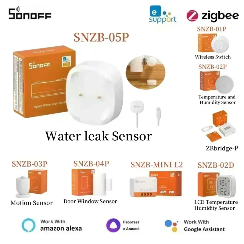 Sonoff SNZB-05P Sonoff Su Sızıntı Sensörü Sonoff Zigbee Köprüsü Zigbee ZBMINI L2 SNZB-02D SNZB-02P SNZB-04P SNZB-03P SNZB-01P