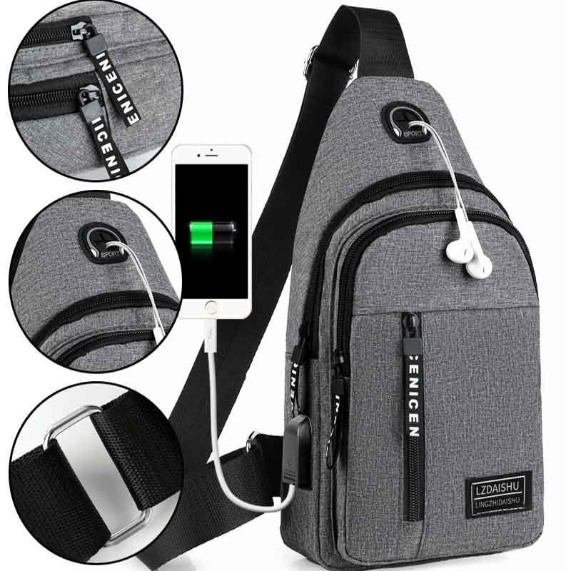 Erkek çanta düz renkli erkekler göğüs çantası açık gündelik moda küçük küçük çanta tuval el çantası fermuarlı haberci moda çantaları