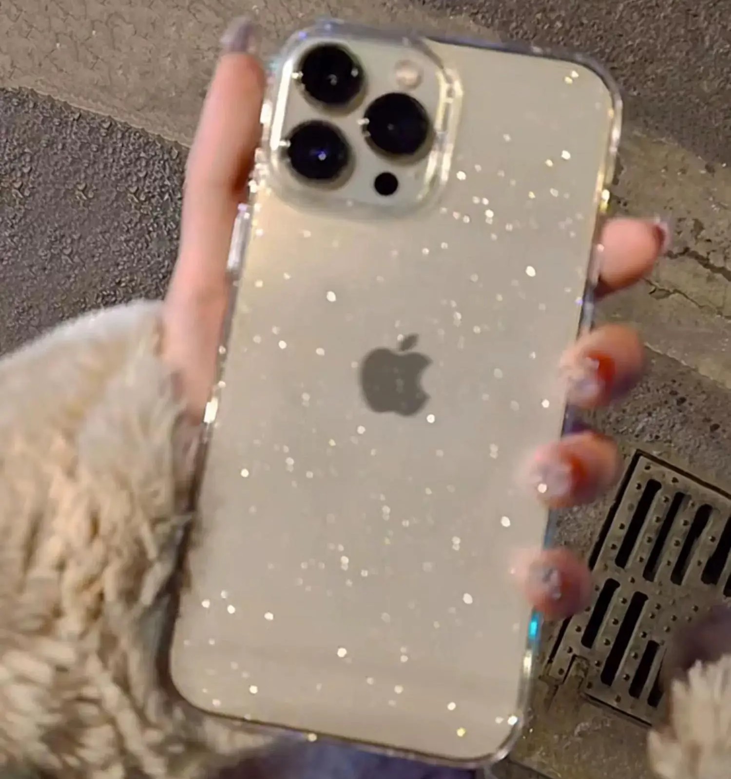 Lüks Bling Glitter iPhone için net telefon kasası 16 15 14 13 12 11 Pro Max X XR XS 7 8 artı şok geçirmez şeffaf yumuşak kapak