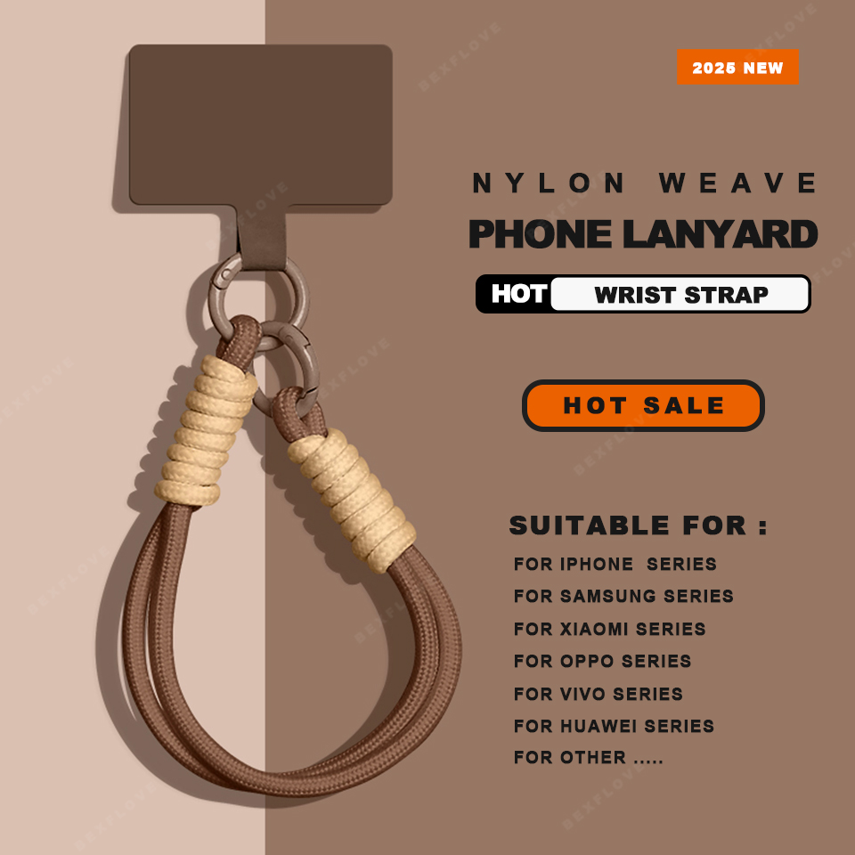 Handwoven Mobile Neck Phone Charms Universal Case Lanyard Wrist Strap Outdoor Sports Anti-Lost Bracelet Hanging Card Cord Charm