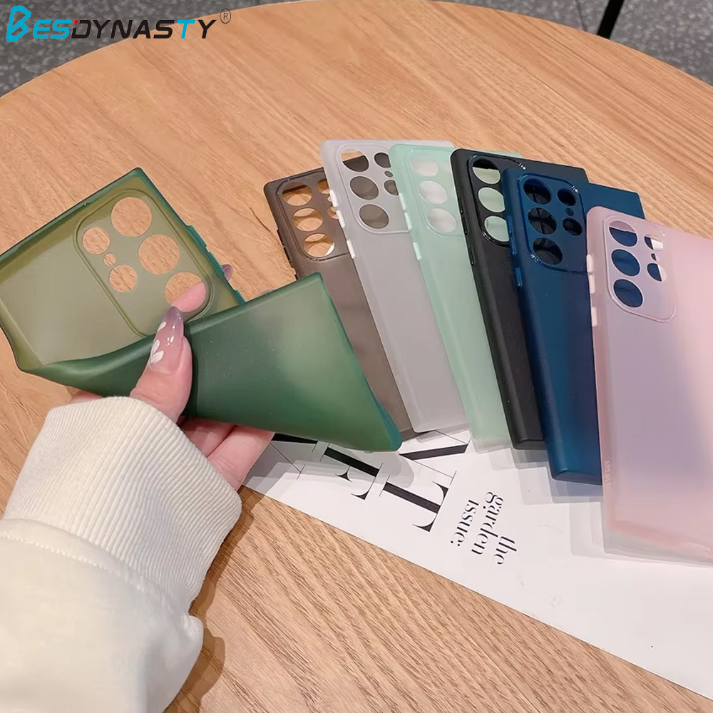 Ultra Thin Matte Armor Translucent TPU Case For Samsung S24 S23 Note20 Ultra S22 Plus S21 FE A32 A52 A72 A53 A73 A33 A14 A54