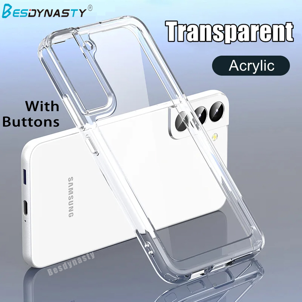Hybrid Acrylic Hard Clear Case For Samsung Galaxy S25 Ultra S24 FE S23 S21 S22 S20 Plus A55 A52 A16 A36 Soft Transparent Cover
